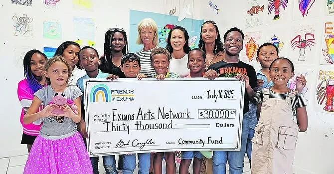 Friends of Exuma donates $30k to Exuma Arts Network to assist kids art and creativity camp